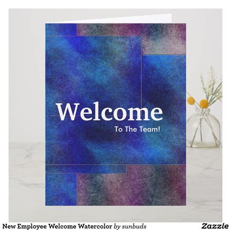 New Employee Welcome Watercolor Card | Zazzle.com | Welcome card, Watercolor cards, Welcome to ...