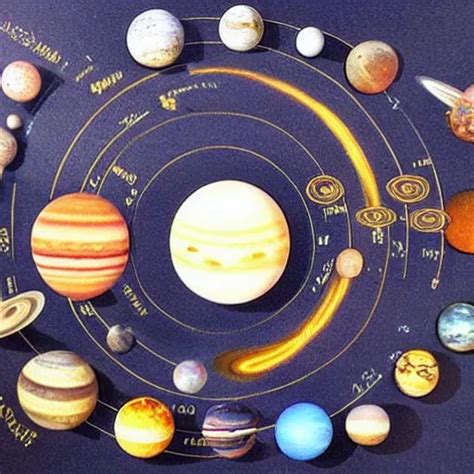 A magical diorama of the solar system | Stable Diffusion