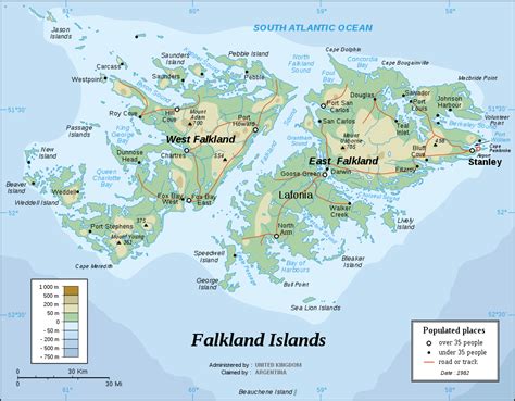 Landkarte Falkland Inseln : Weltkarte.com - Karten und Stadtpläne der Welt