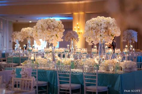 Glamorous Tiffany blue wedding at the Hotel Del Coronado: Reception ...