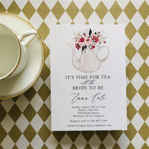 Tea Party Bridal Shower Invitation Bridal Shower invitation | Etsy