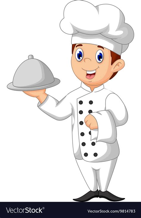 Cute chef cartoon Royalty Free Vector Image - VectorStock