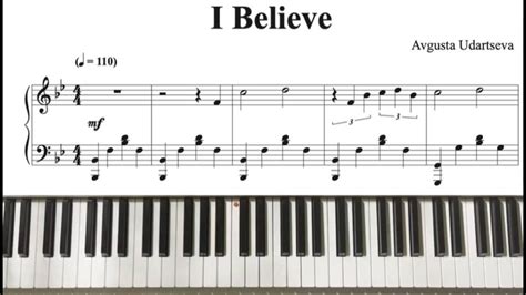 I Believe - Piano Sheet music - YouTube