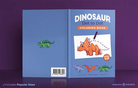 Dinosaur Coloring Book Cover Design Vector Download