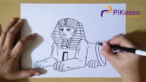 How to Draw The Great Sphinx step by step - YouTube