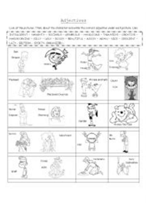 Personality adjectives worksheets