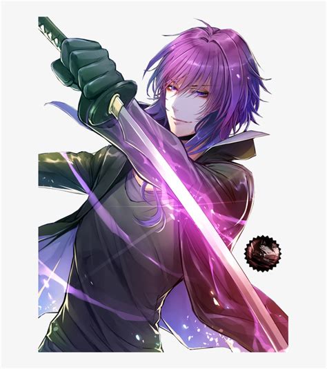 Purple Haired Anime Boy - Yukari K Project Transparent PNG - 631x847 ...