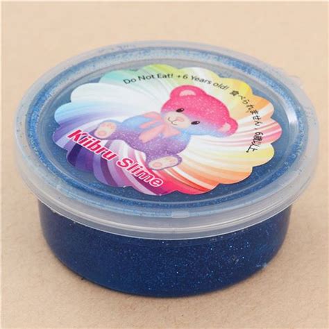 blue glitter Kiibru slime with case mud clay jelly - Slime - Kawaii ...