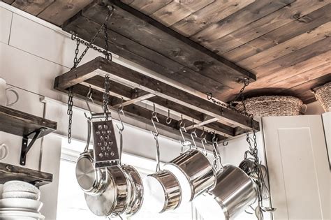 How to Build a DIY Pot Rack and Secure it to Your Ceiling