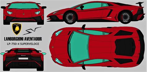 Car Lamborghini Aventador Blueprint