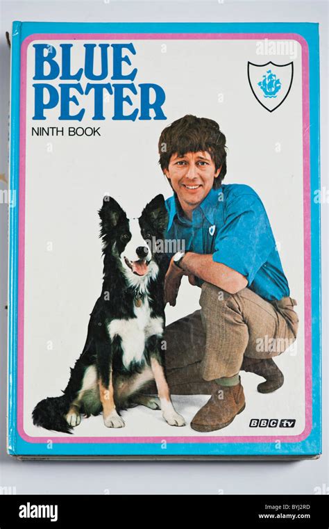 John Noakes and Shep on the cover of Blue Peter annual, BBC childrens television programme, UK ...