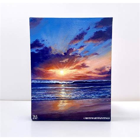 Sunset Painting Seascape Paintings on Canvas Ocean Beach - Etsy