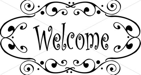 Fancy Welcome Image | Church Activity Clipart