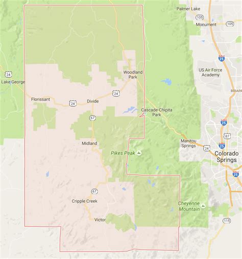 Teller County on Google Map | Images | Colorado Encyclopedia