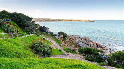 Port Elliot beach, South Australia - Dramatic view at Horseshoe Bay in Port Elliot, South ...