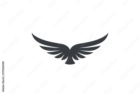 Eagle soaring rising Wings Logo vector. Luxury flying bird icon Stock ...