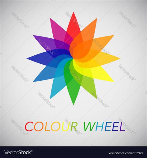 Flower color wheel Royalty Free Vector Image - VectorStock