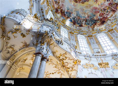 Inside Ettal Abbey (Kloster Ettal), a Benedictine monastery in the Stock Photo, Royalty Free ...