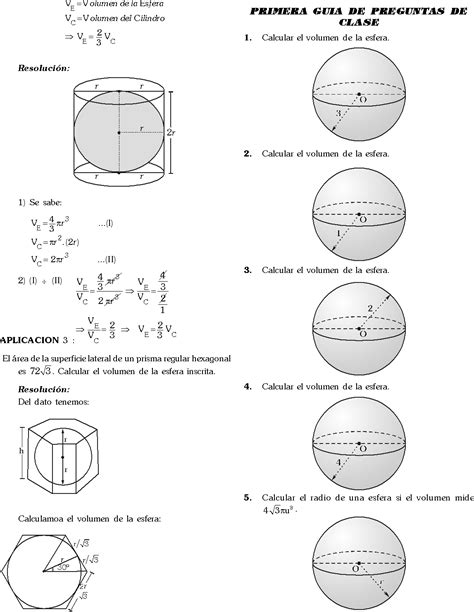 ESFERA EJERCICIOS RESUELTOS DE GEOMETRÍA DEL ESPACIO PDF