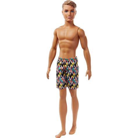 Barbie Ken Beach Doll with Multi-Colored Swimsuit Trunks - Walmart.com