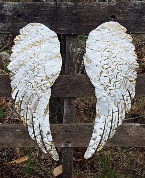 Metal Angel Wings Wall Decor / Angel Wing Wall Decor / Shabby | Etsy | Angel wings wall decor ...