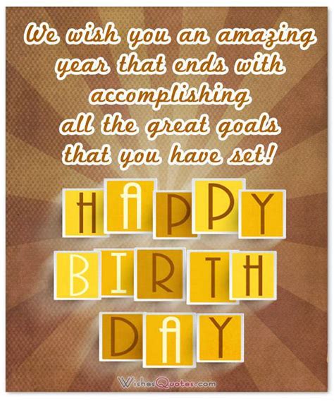 Amazing Birthday Wishes To Inspire Your Employees By WishesQuotes