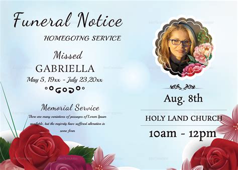 Memorial Photoshop Template