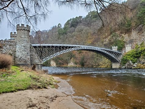 Craigellachie Bridge, Moray, Scotland. Opened 1814, it is the oldest ...