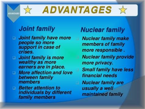 Joint and nuclear family