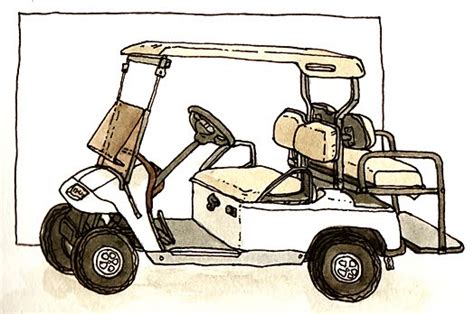 Golf Cart Drawing at GetDrawings | Free download