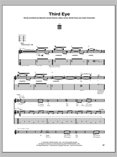 Third Eye by Tool Sheet Music for Guitar Tab at Sheet Music Direct