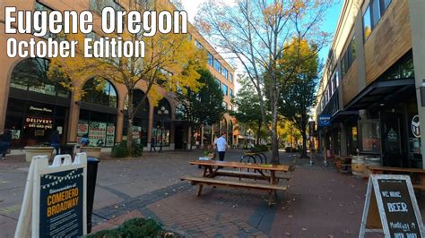 Downtown Eugene Oregon Walking Tour 4k - YouTube