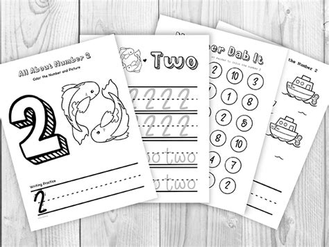 Free Preschool Printables – Number 2 - Jennibeemine - Worksheets Library