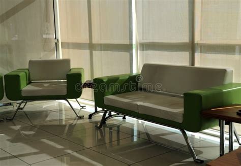 Waiting room furniture stock photo. Image of window, tile - 8145868