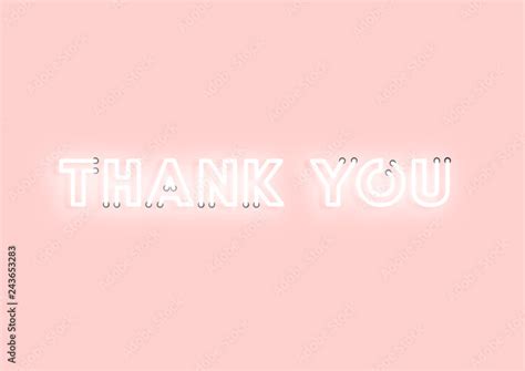 Thank you pink neon electric letters illustration. Concept of advertising for seasonal offer ...