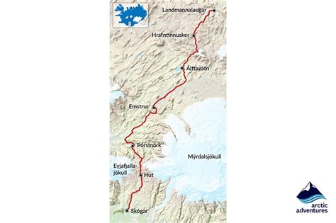 Laugavegur Trail Map & Hiking Guide | Arctic Adventures