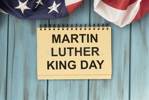 Martin Luther King Day. Blurred Flag of United States Editorial Photo ...