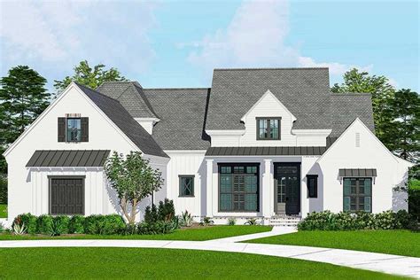 Plan 510042WDY: French Country Farmhouse Plan with Media Room and 3-Car Garage | Country style ...