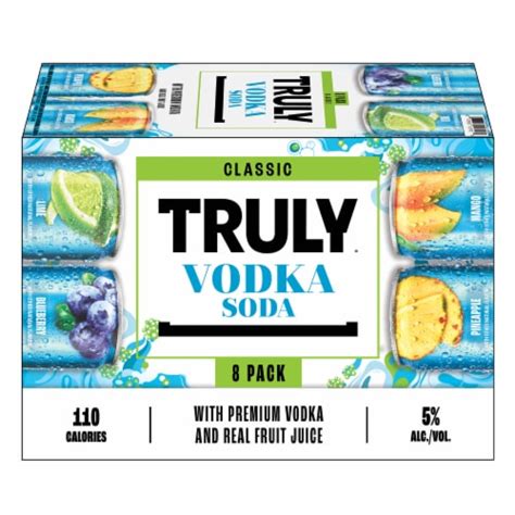 TRULY Vodka Soda Classic Ready to Drink Cocktail Variety Pack, 8 cans ...