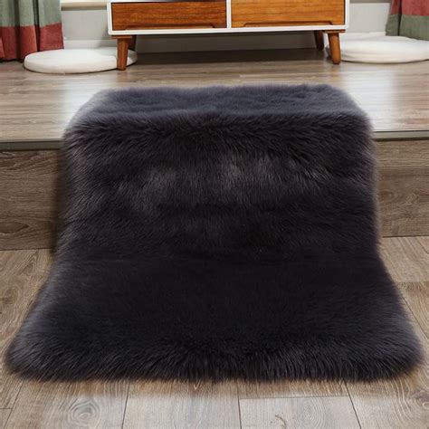 Buy Hairy Carpets for Living Room Sheepskin Plain Fur Skin Fluffy Bedroom Carpet Faux Mats ...