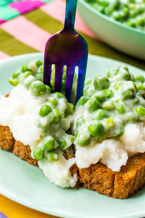 Creamed Peas (on Mashed Potatoes and Toast) - Brooklyn Farm Girl