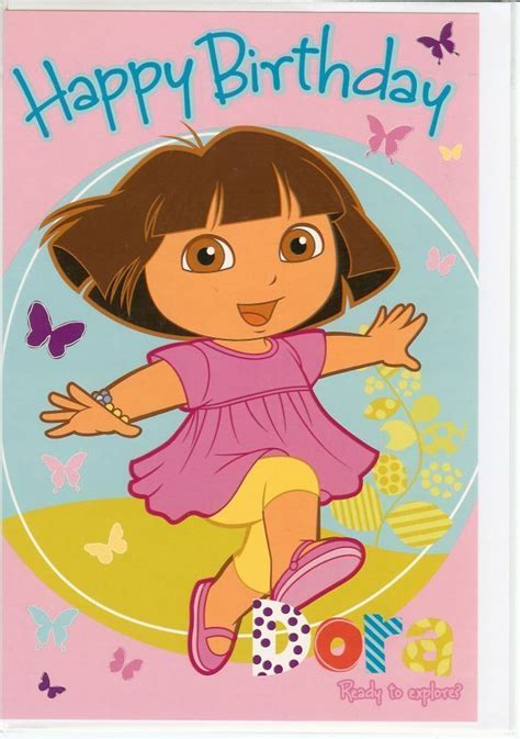 Dora The Explorer "happy Birthday" Greeting Card for sale online | eBay ...