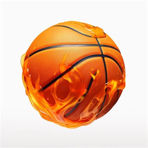 Premium AI Image | a basketball that has flames on it