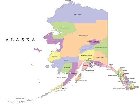 Alaska Counties/Boroughs Map | Mappr