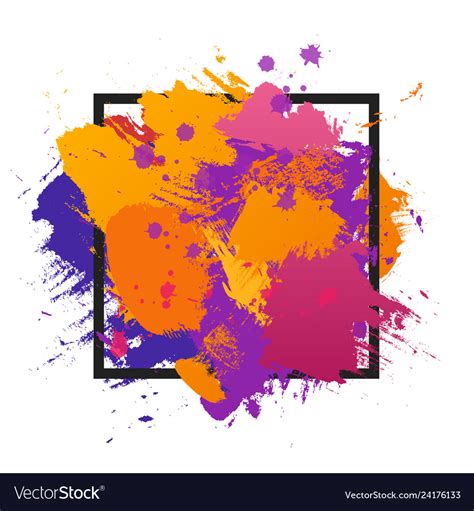 Grunge abstract paint brush colorful background Vector Image