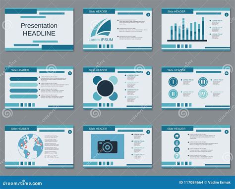 Professional Business Presentation, Slide Show Vector Template Stock Vector - Illustration of ...