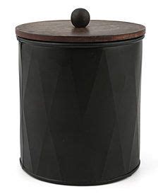 Thirstystone Medium Black Metal Canister with Wood Top | Kitchen decor modern, Metal canisters ...