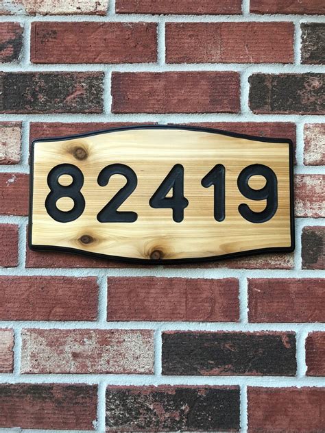 Solid Wood Cedar Address Signs | Etsy