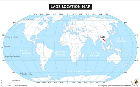 Where is Laos Located? Location map of Laos