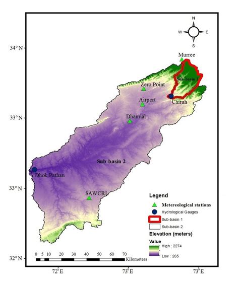 The Location map of the Soan river basin and Distribution of... | Download Scientific Diagram